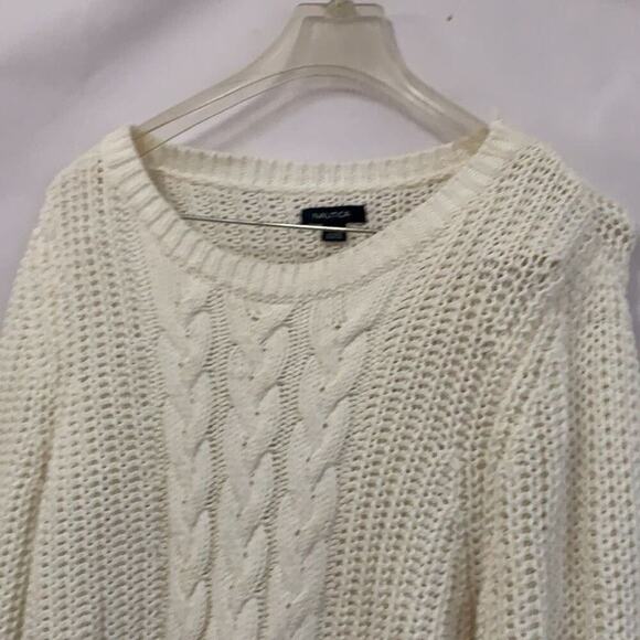 NAUTICA FISHERMEN CABLE‎ KNIT SWEATER SIZE L - Picture 4 of 5